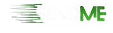 Green “ME” logo with horizontal motion lines on the left, on a white background