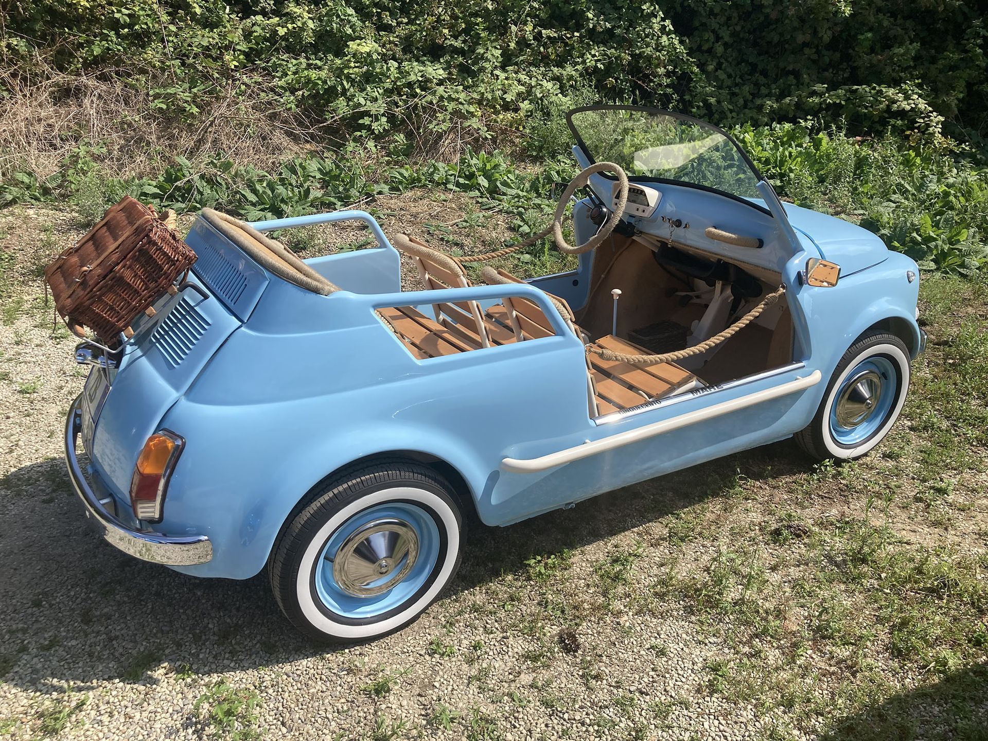 fiat 500 spiaggina azzurra