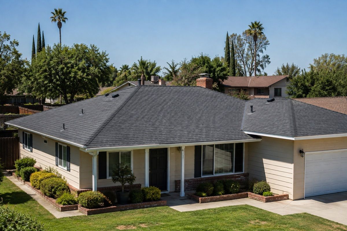 Completed roof renovation on an older home in Atwater