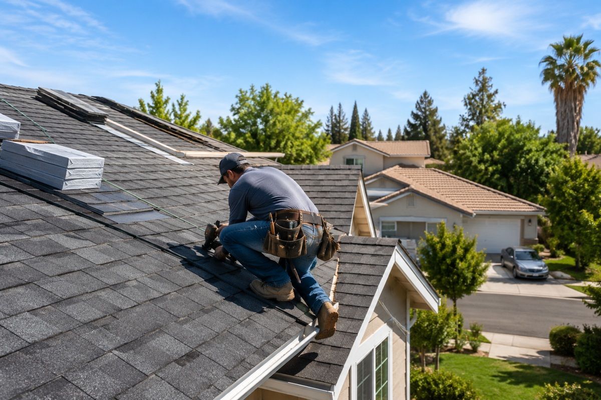Roof restored after weather damage in Atwater