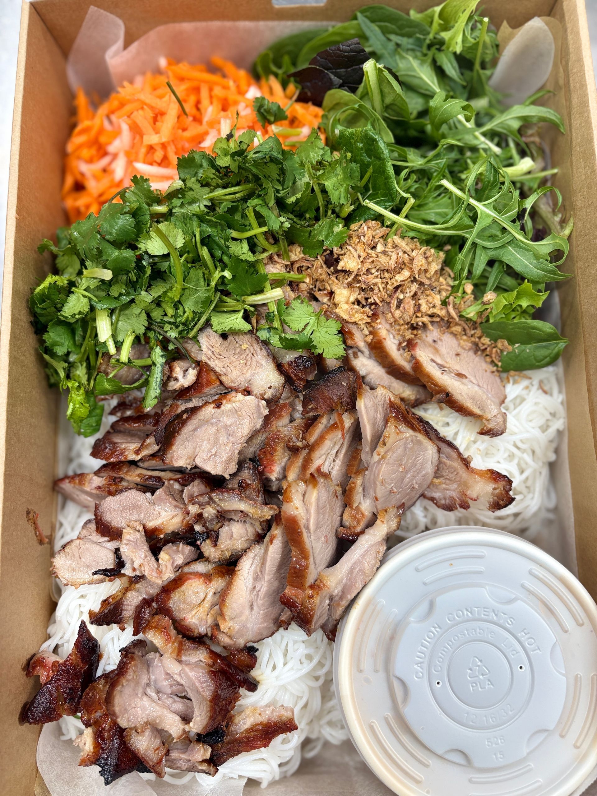 Vietnamese vermicelli noodle salad with grilled pork catering