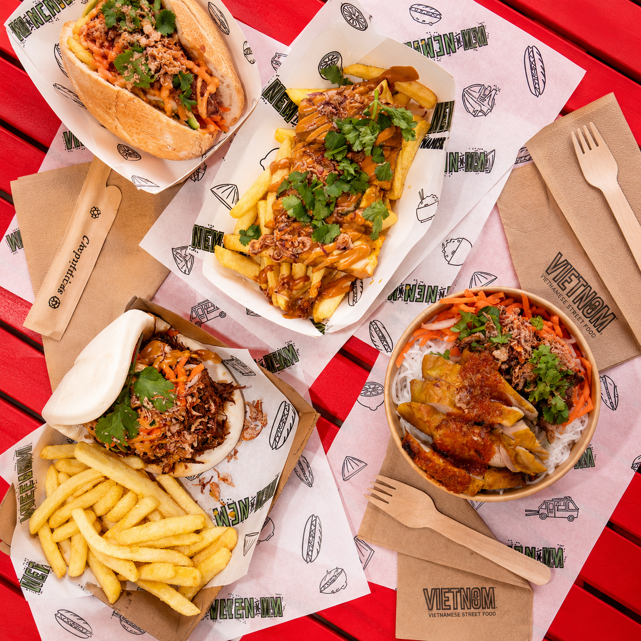 Nem N' Nem food truck at corporate site delivering staff lunch Melbourne
