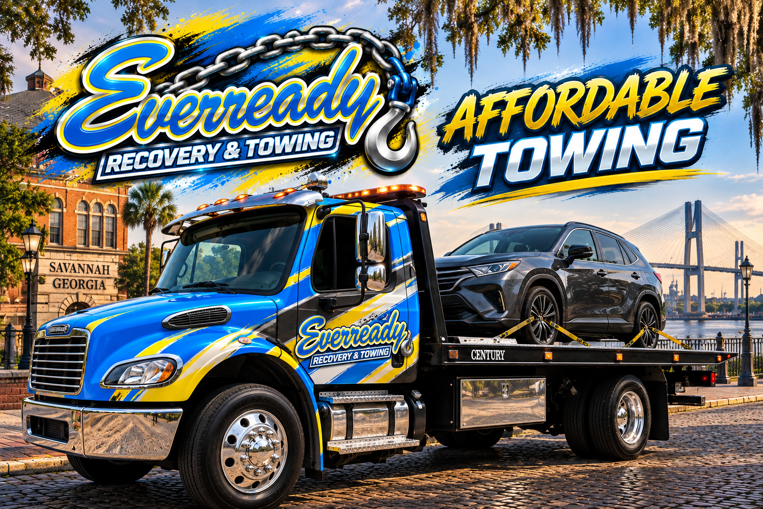 Affordable towing in Savannah GA — Everready Recovery and Towing