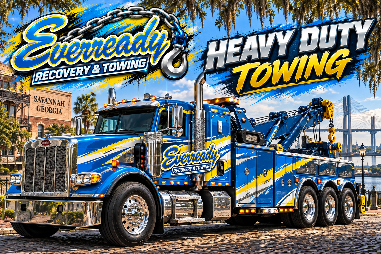 Heavy duty towing in Savannah GA — semi trucks, trailers and equipment