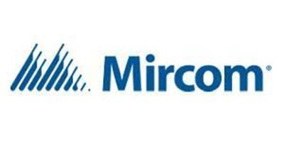 Le logo de Mircom, composé d'une icône abstraite représentant un sommet montagneux bleu, suivie du mot « Mircom » en caractères bleus.