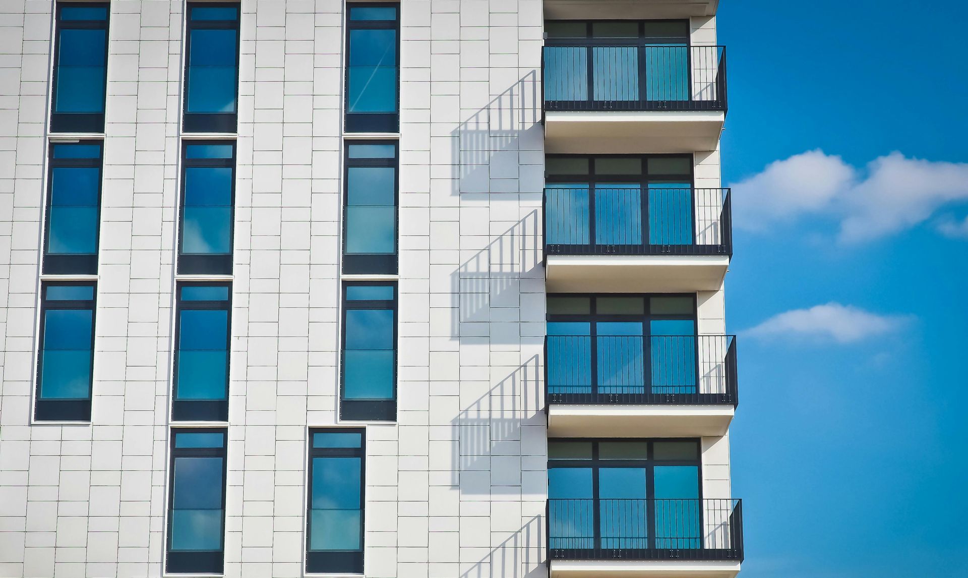 An apartment exterior