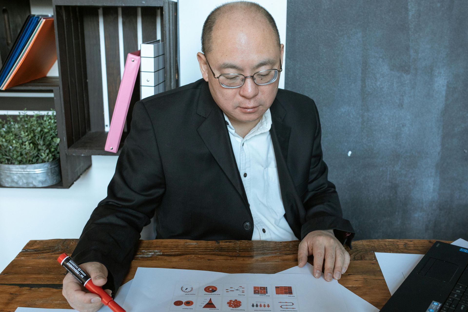 A business owner working