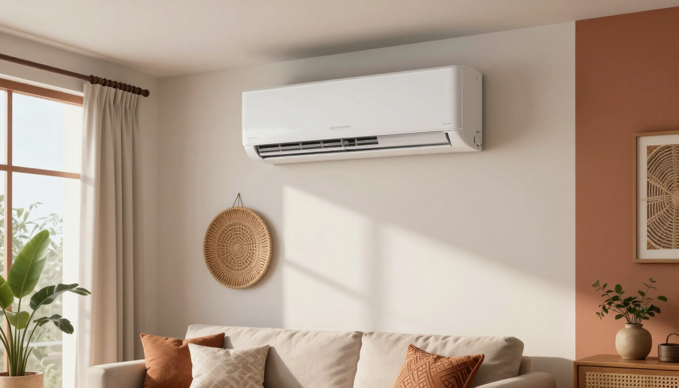 Aire acondicionado reacondicionado instalado en una vivienda
