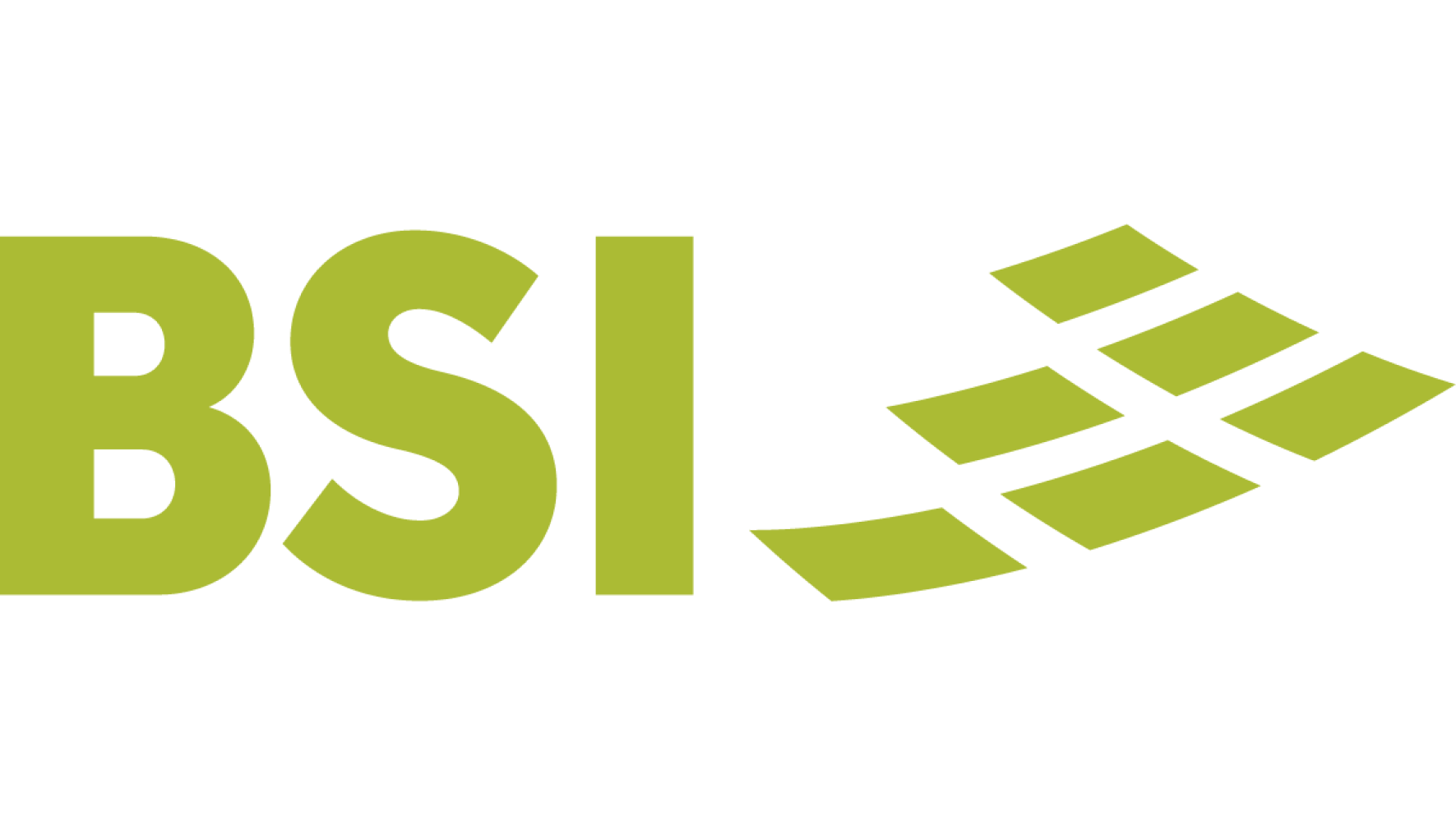 The bsi logo is green and has a white background.