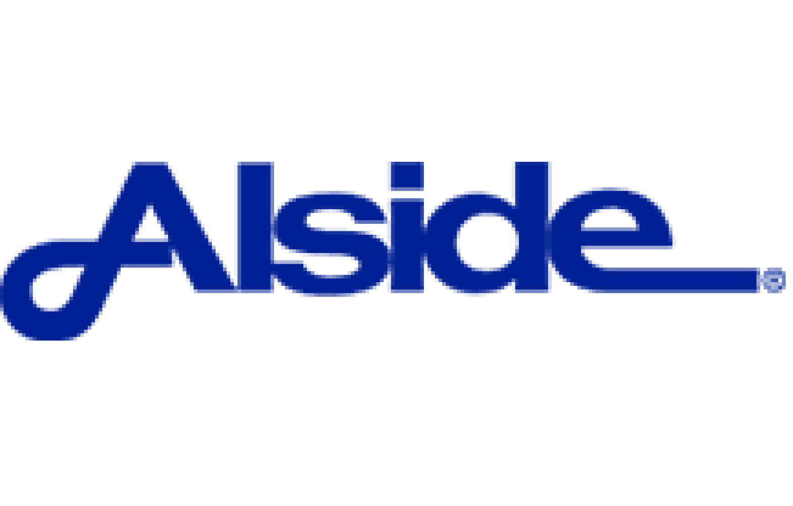 The alside logo is blue and white on a white background.