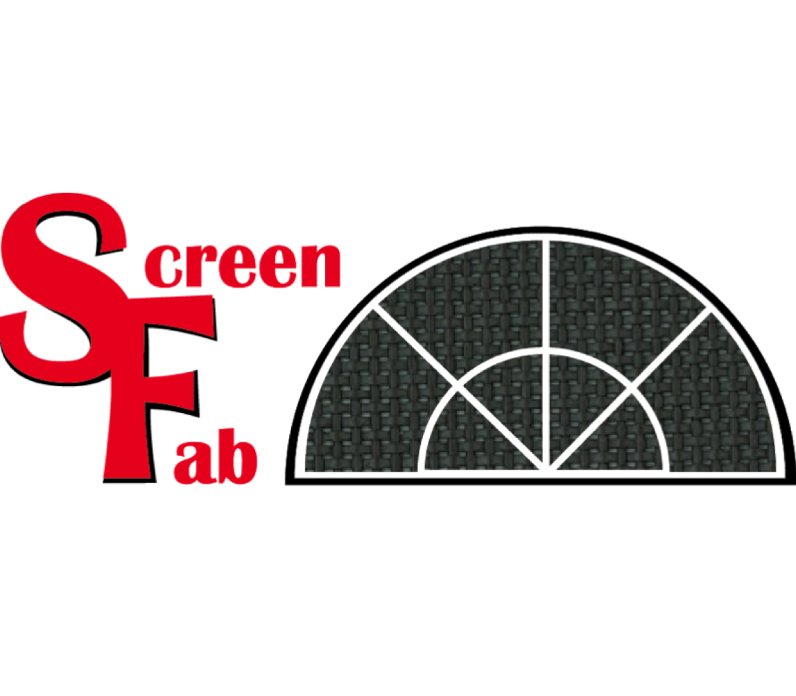 A logo for a company called screen fab