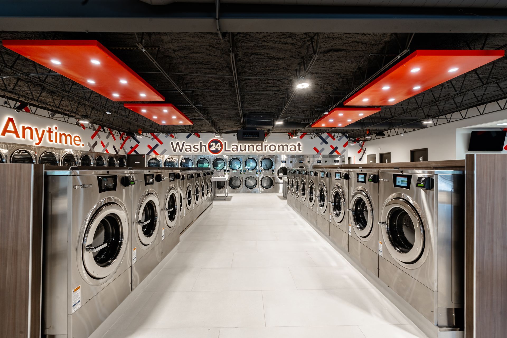 Inside the Wash24 laundromat