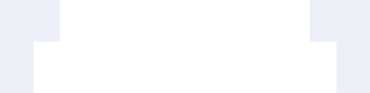White U-shaped block centered on a light lavender background