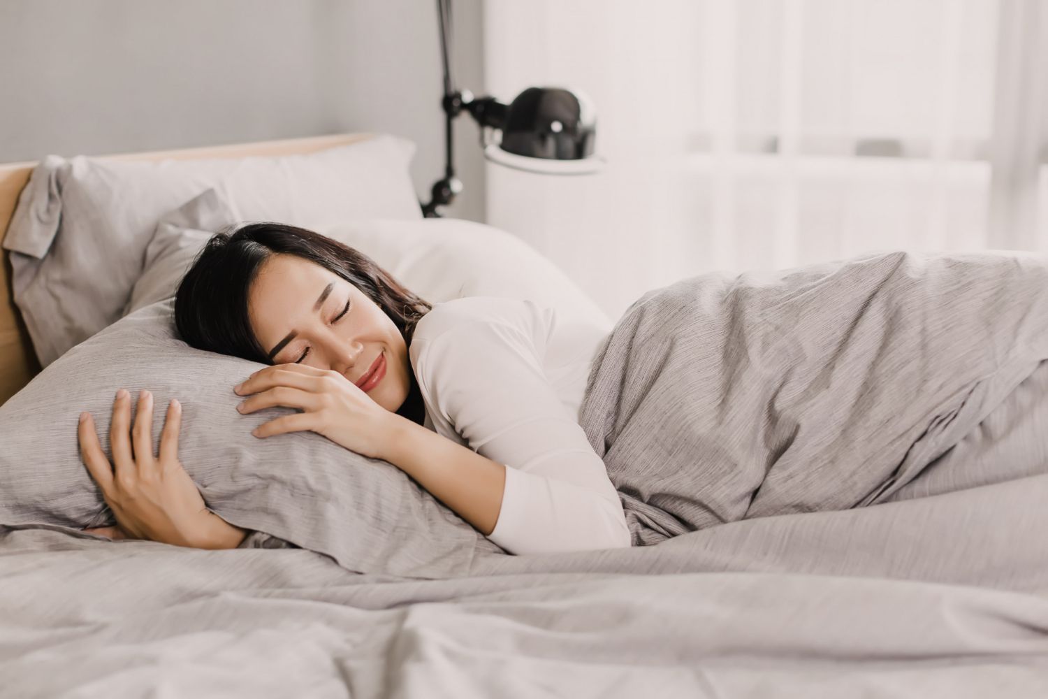 woman snoring