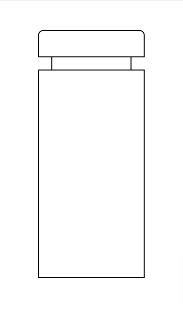 Square post with eased edges and notch