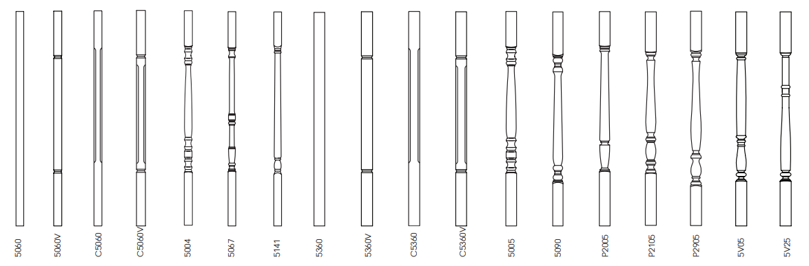 Wooden Square Top Balusters
