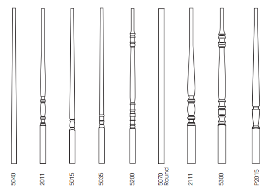 Wooden Pin Top Balusters