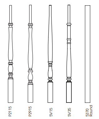 Wooden Pin Top Balusters