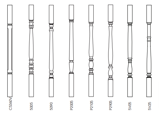 Wooden Square Top Balusters