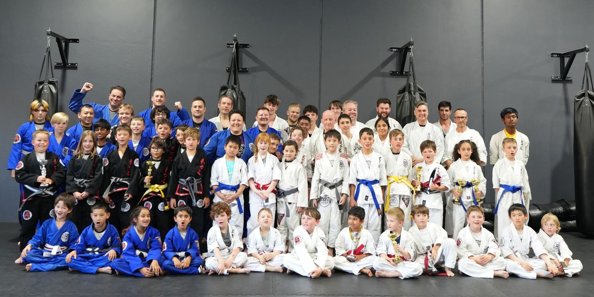 Bushido Academy students and coaches group photo in Moorabbin