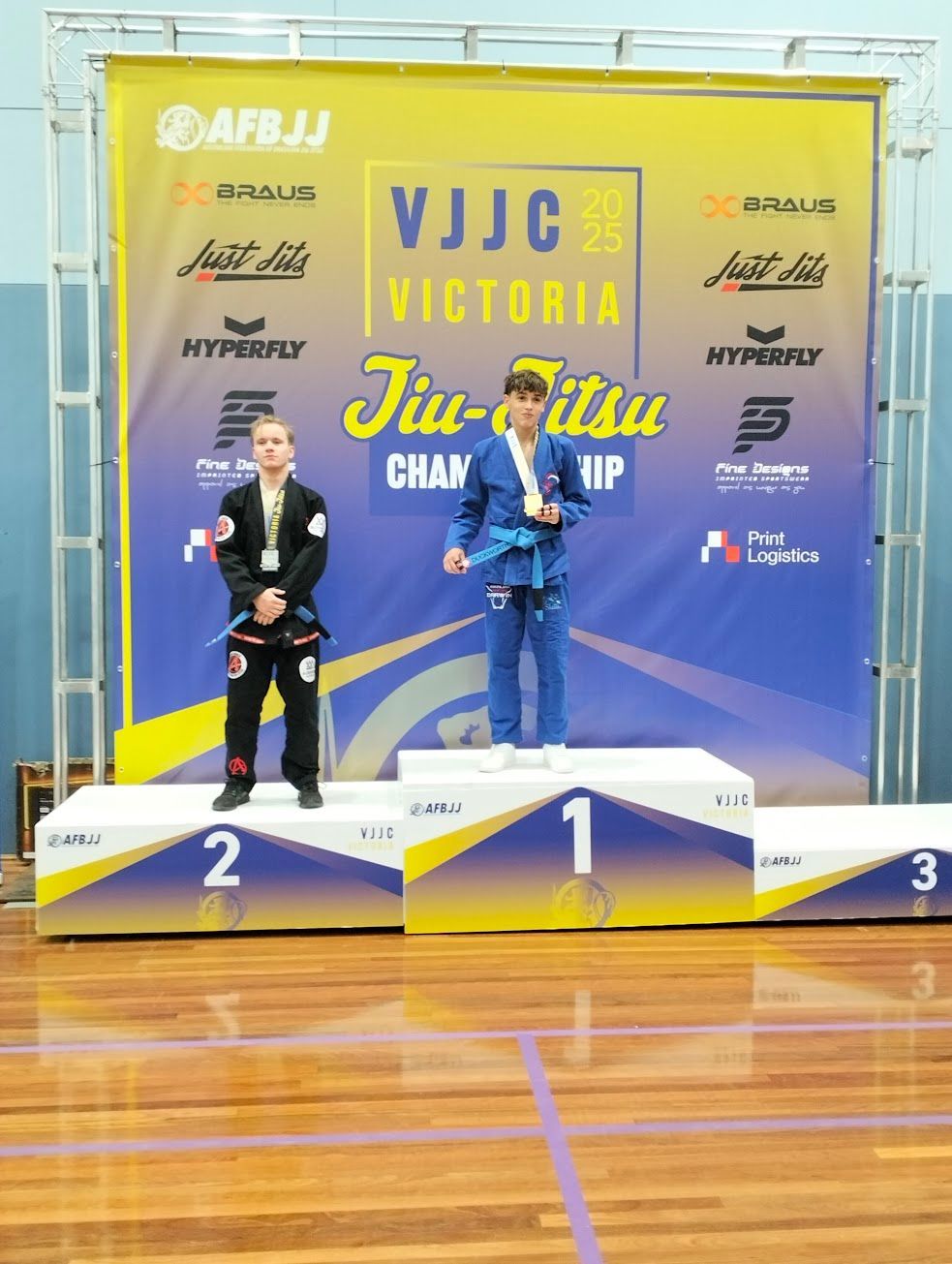 Bushido Academy BJJ competitors on the podium