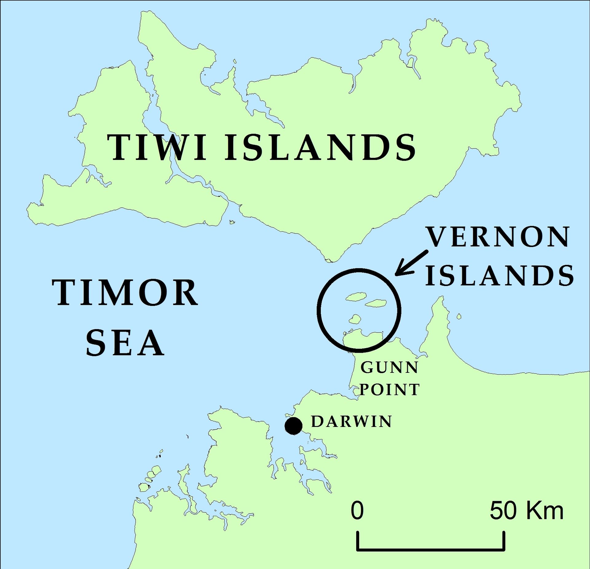 Vernon Islands Map