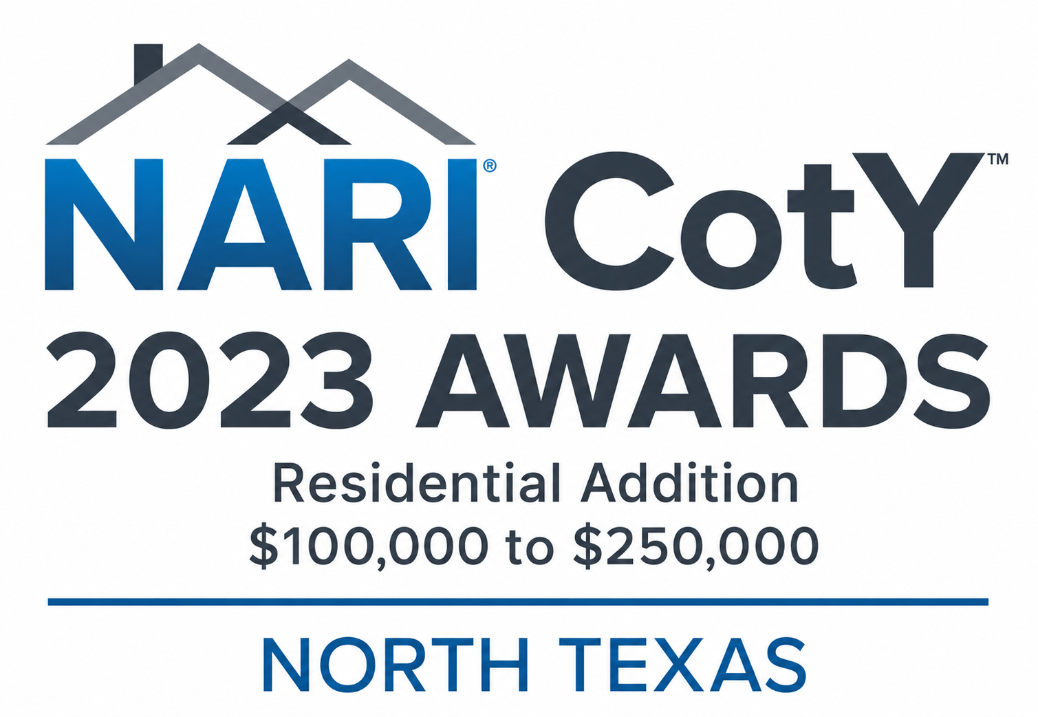 NARI CotY 2018 Awards logo, Residential Interior over $150,000, North Texas