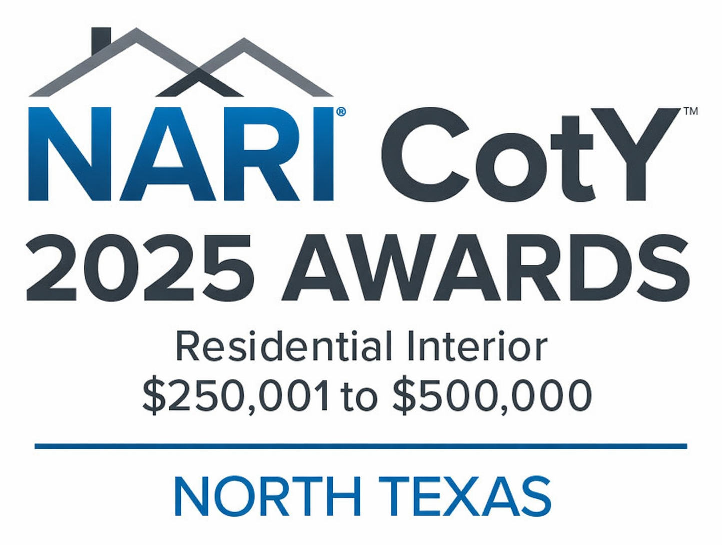 Logo for NARI North Texas: blue