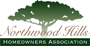 Northwood Hills Homeowners Association logo with a stylized tree.