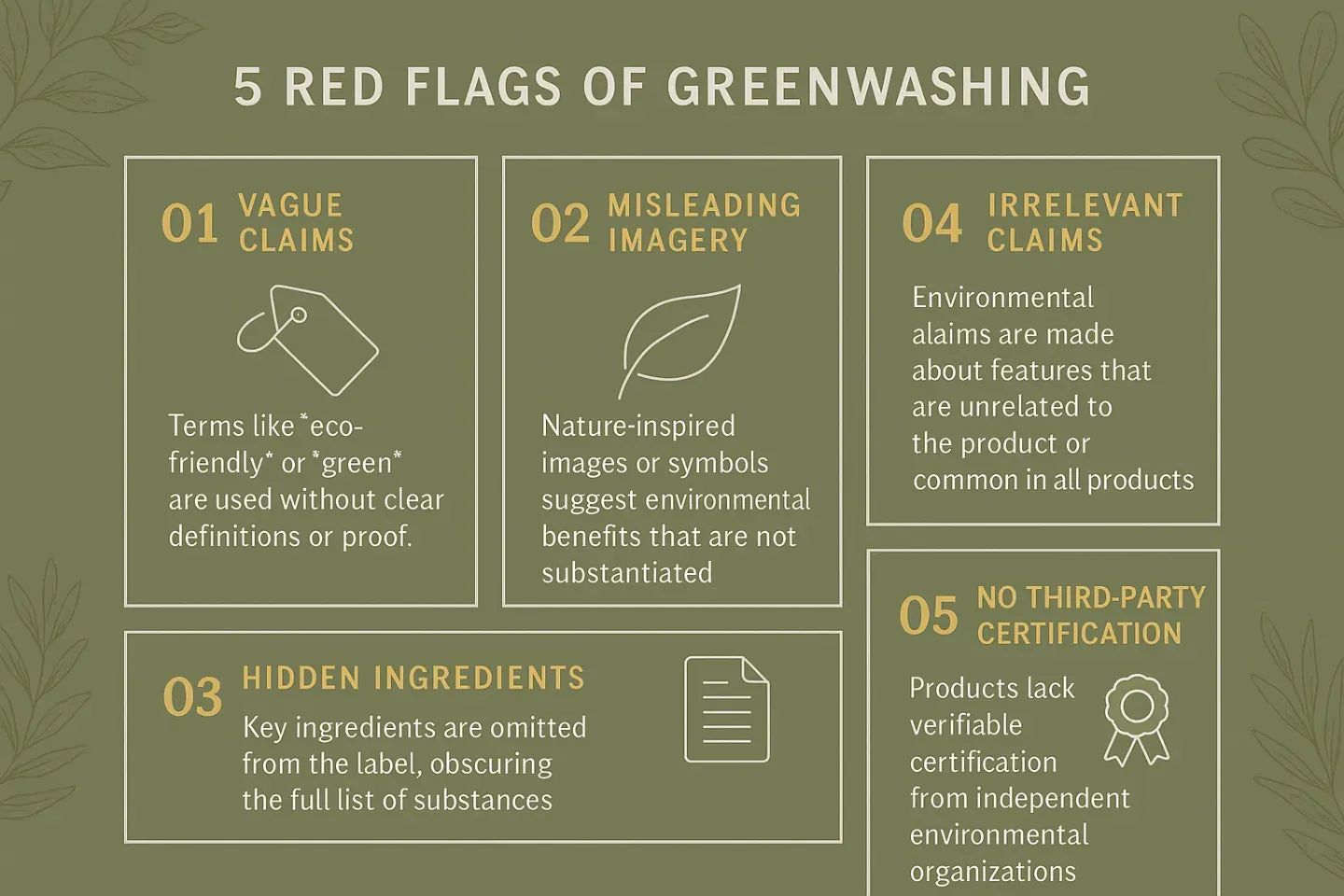 5 Red Flags of Greenwashing Infographic