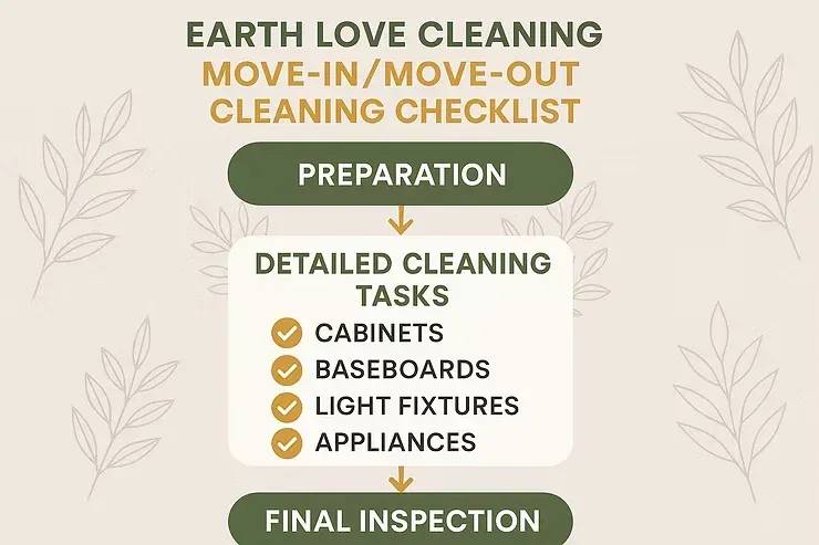 Comparison chart for Earth Love Cleaning AirBnB cleaning services versus competitors, with checkmarks on features.