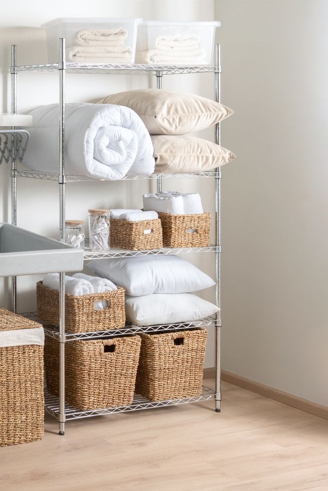 Shelving Unit With Organized Storage — Ezyshelf in Rockhampton, QLD