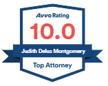 Avvo Rating 10.0 Judith Montgomery Top Attorney Logo 