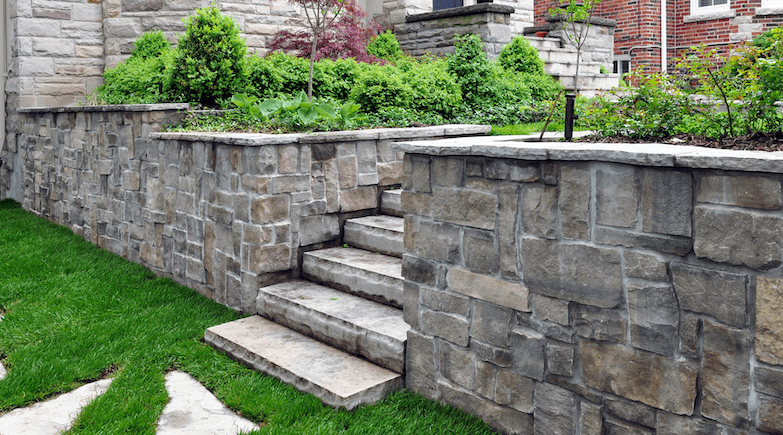 natural stone retaining wall texas