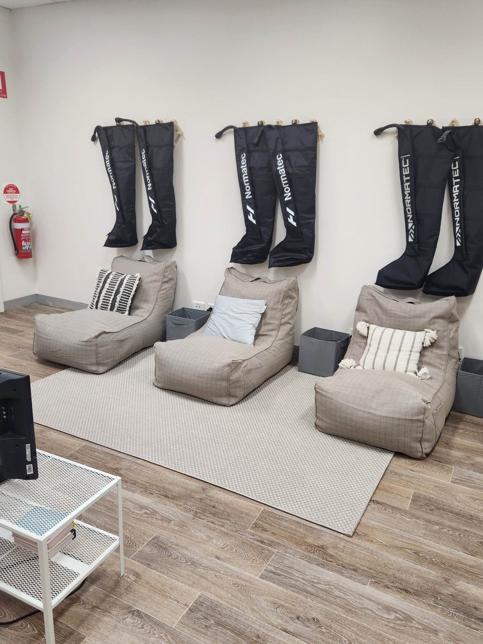 NormaTec Boots in recovery room