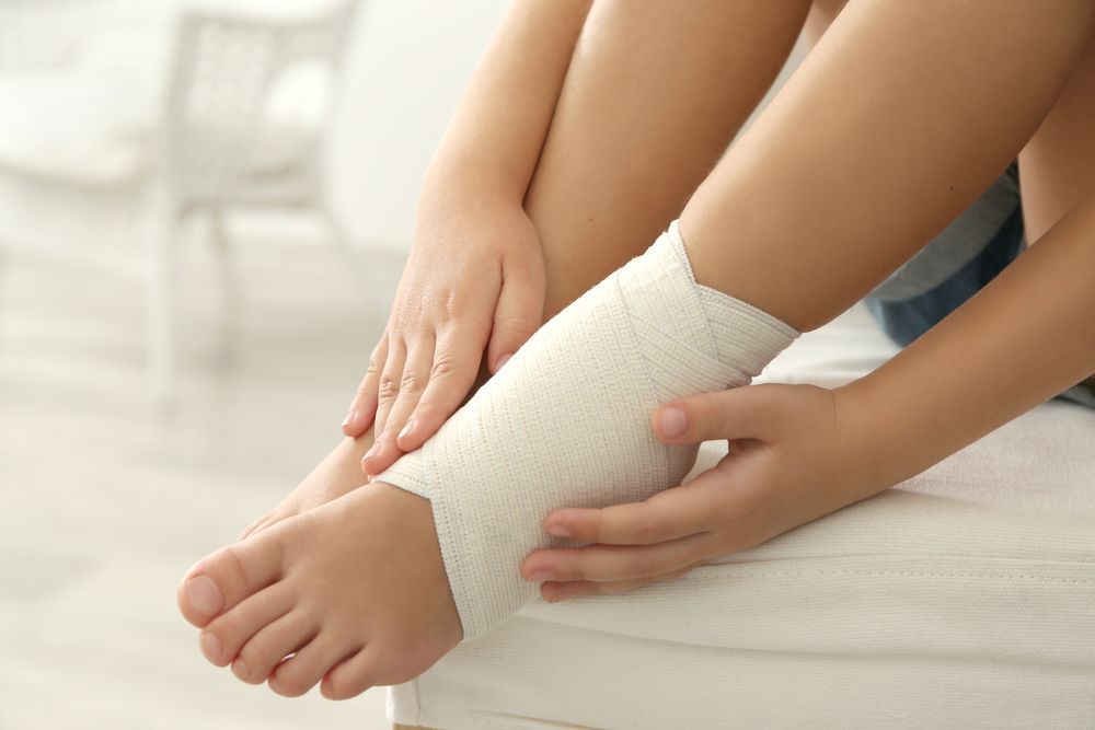 bandaged ankle