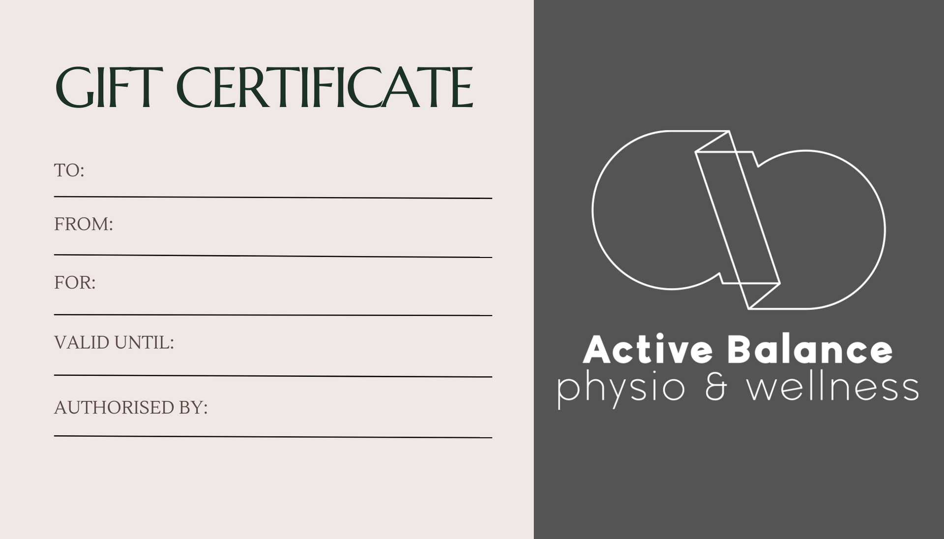 Active Balance Physio & Wellness Gift Vouchers