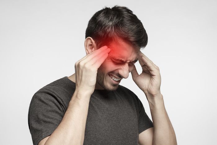 person with a headache