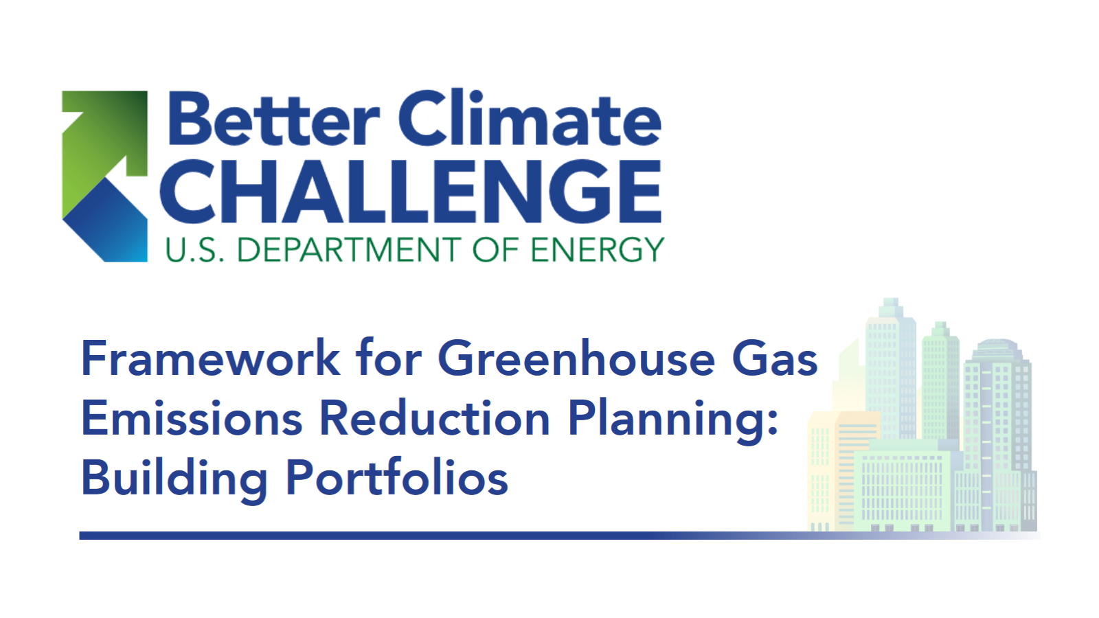 A logo for the better climate challenge u.s. department of energy