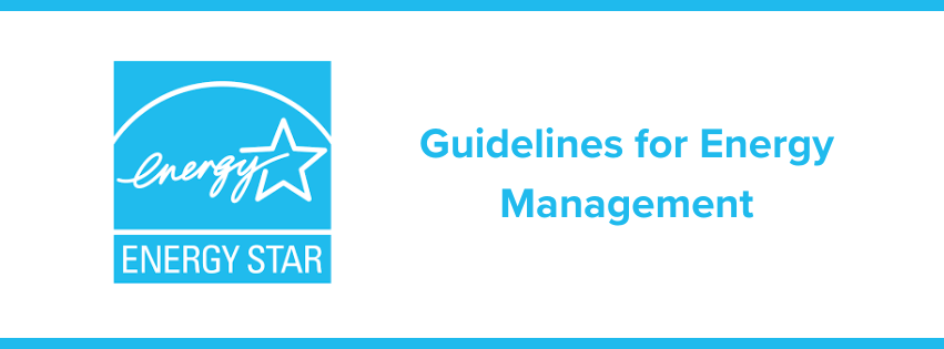 A blue energy star logo with the words guidelines for energy management