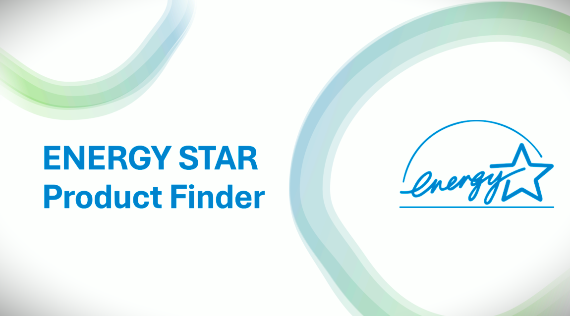 The energy star product finder logo is on a white background