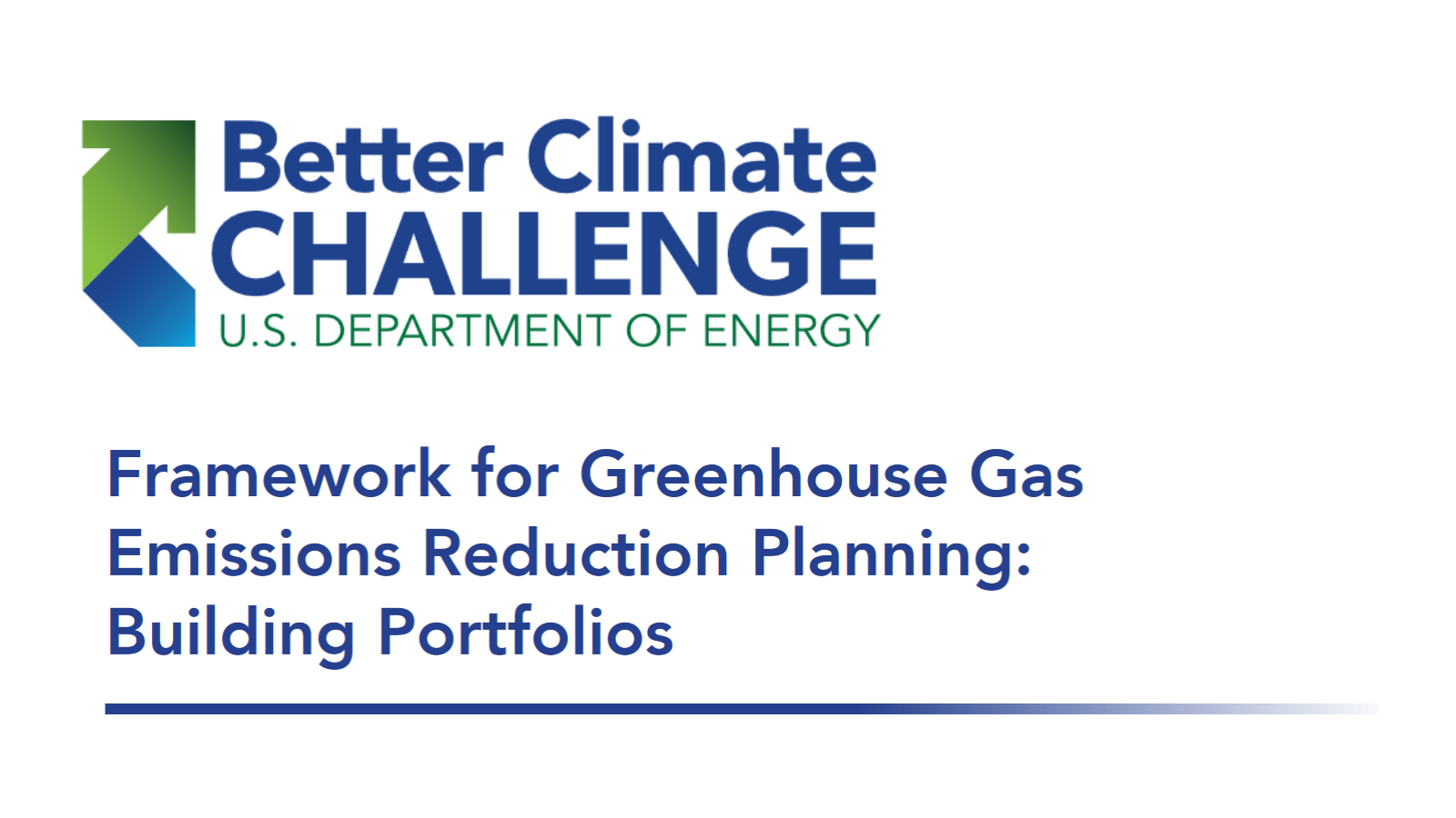 A logo for the better climate challenge u.s. department of energy