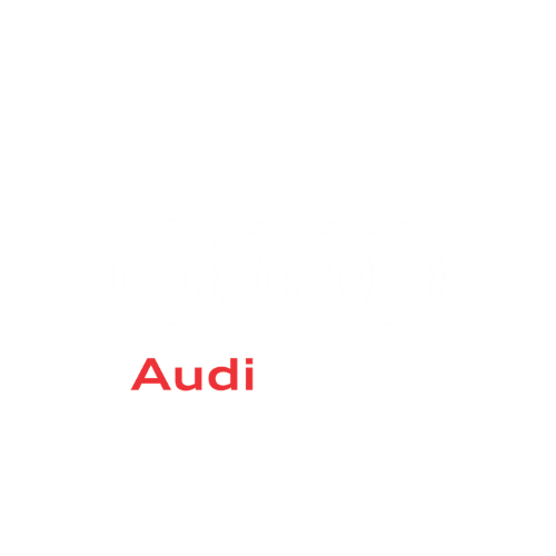 The audi logo is on a white background.