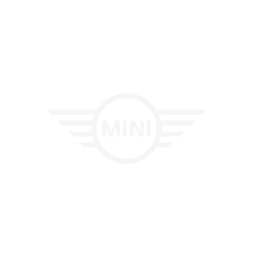 The mini cooper logo is on a white background.