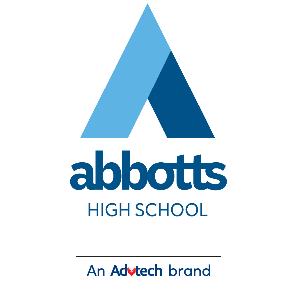 The advtech group logo is blue and white with a red triangle in the middle.