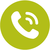 A white phone icon in a green circle.
