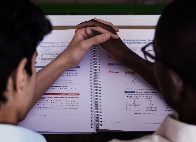 Students studying for exam