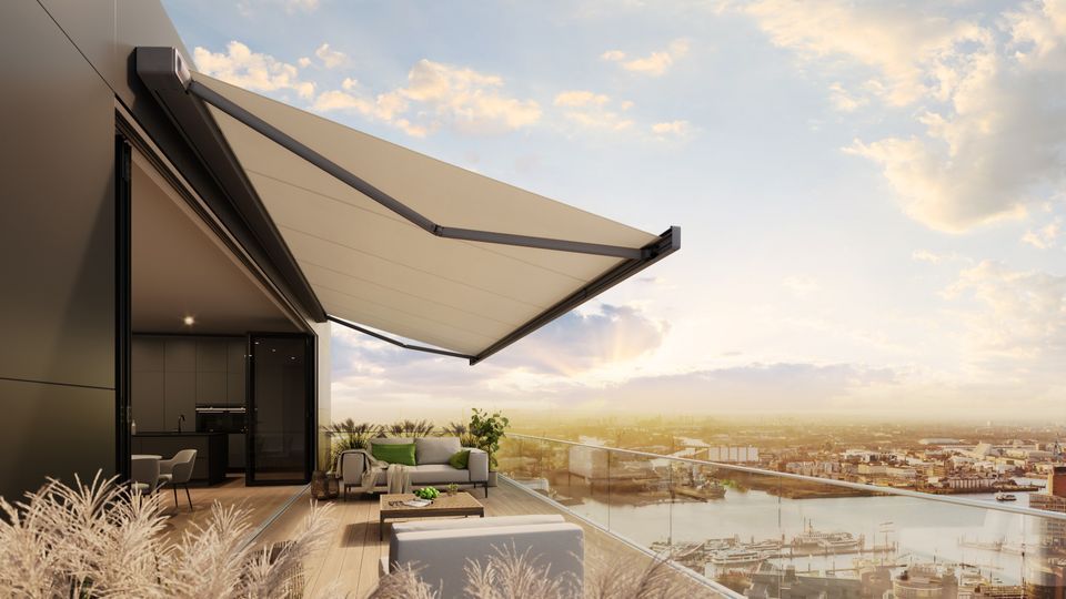 markilux 970- Folding Arm Awning - available at Floorpride Interiors Marlborough