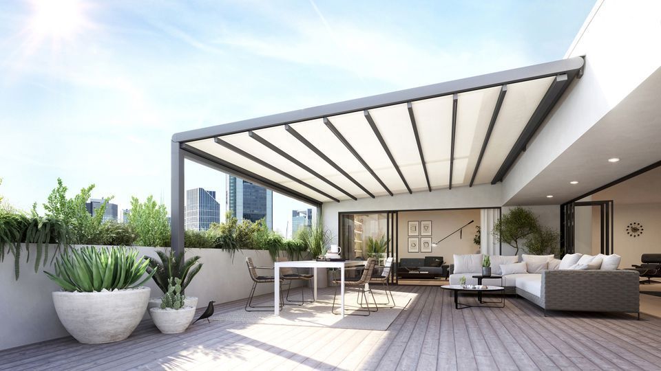  markilux pergola stretch - Pergola Awning - available at Floorpride Interiors Marlborough