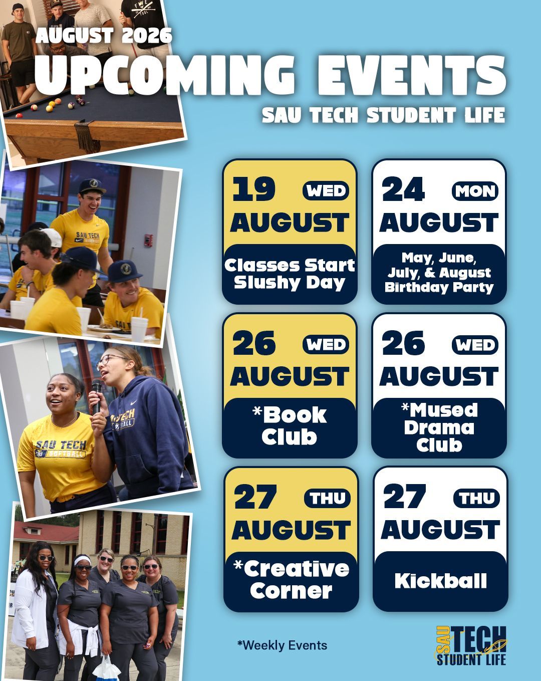 August Student Events